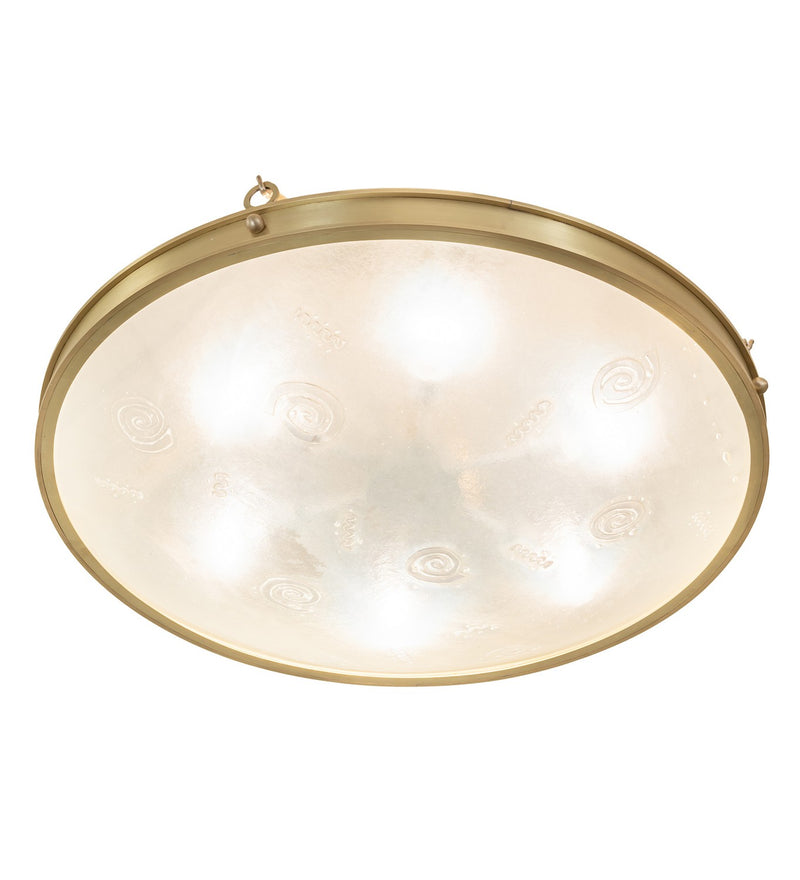 Meyda Tiffany 264383 Six Light Semi-Flushmount, Brushed Brass