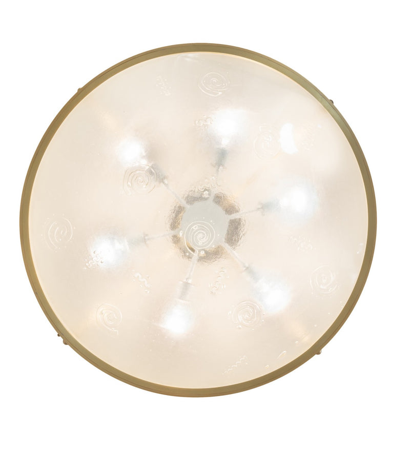 Meyda Tiffany 264383 Six Light Semi-Flushmount, Brushed Brass