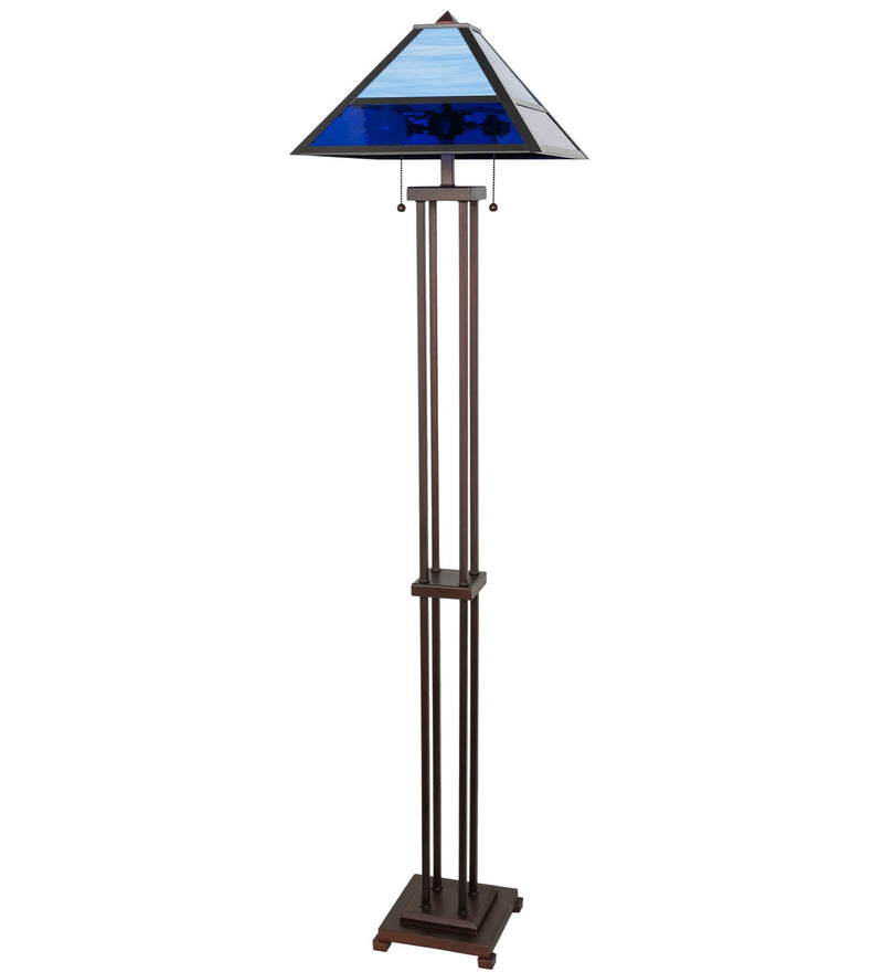 Meyda Tiffany 264647 Two Light Floor Lamp, Craftsman Brown,Mahogany Bronze