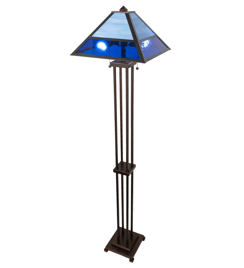 Meyda Tiffany 264647 Two Light Floor Lamp, Craftsman Brown,Mahogany Bronze