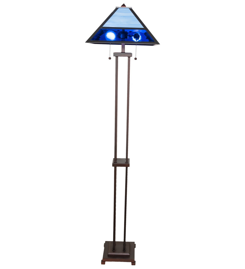 Meyda Tiffany 264647 Two Light Floor Lamp, Craftsman Brown,Mahogany Bronze