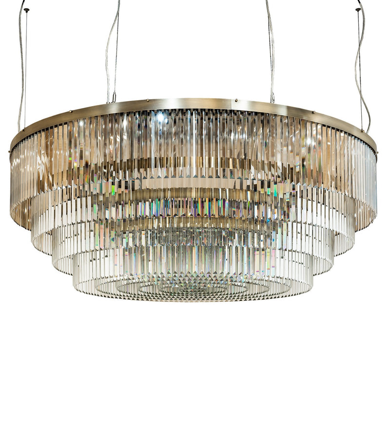 Meyda Tiffany 264876 LED Chandelier, Natural Brass
