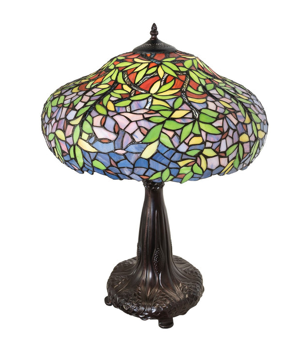 Meyda Tiffany 264938 Two Light Table Lamp, Antique,Mahogany Bronze
