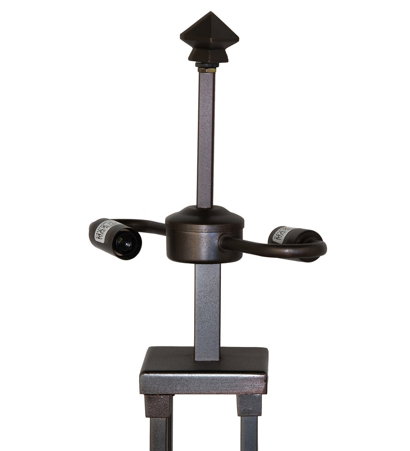 Meyda Tiffany 265027 Two Light Table Base, Mahogany Bronze