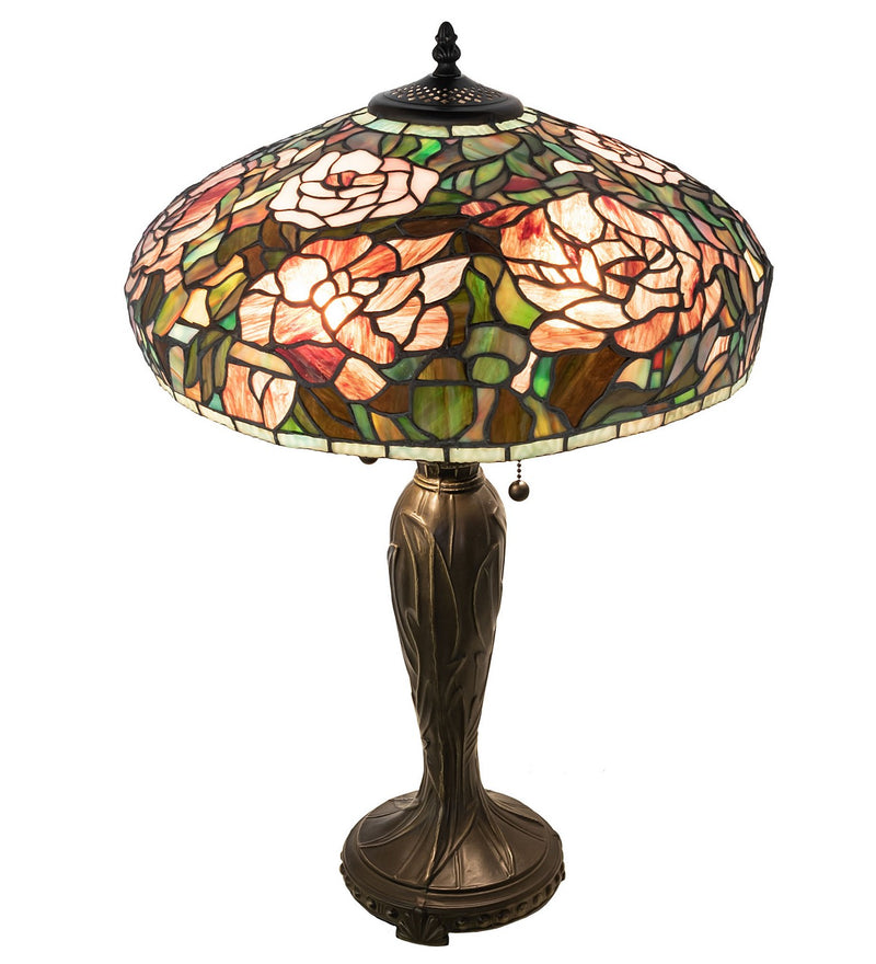 Meyda Tiffany 265061 Two Light Table Lamp, Mahogany Bronze