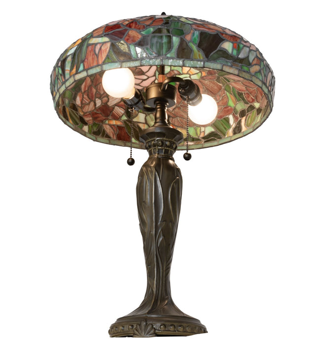 Meyda Tiffany 265061 Two Light Table Lamp, Mahogany Bronze