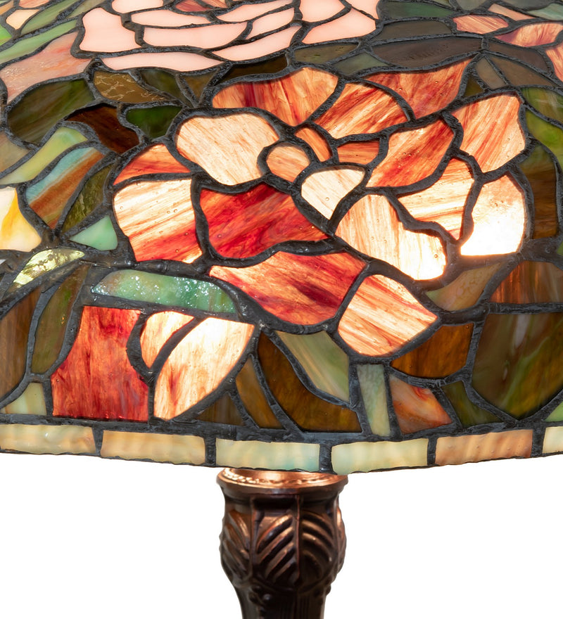 Meyda Tiffany 265071 Three Light Table Lamp, Mahogany Bronze