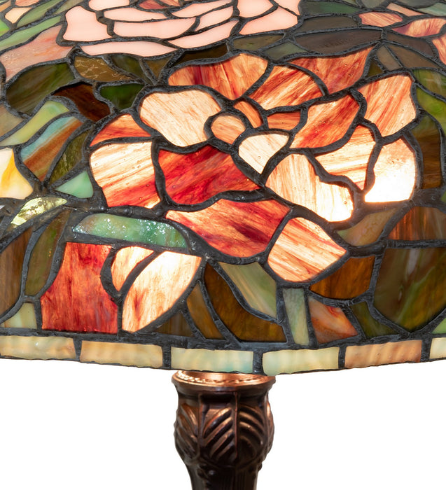 Meyda Tiffany 265071 Three Light Table Lamp, Mahogany Bronze