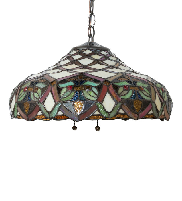 Meyda Tiffany 265146 Three Light Pendant, Mahogany Bronze