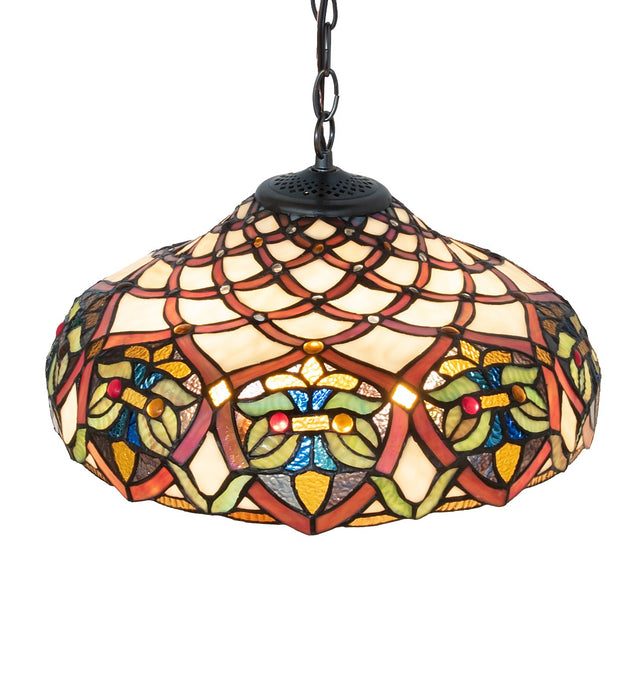 Meyda Tiffany 265146 Three Light Pendant, Mahogany Bronze