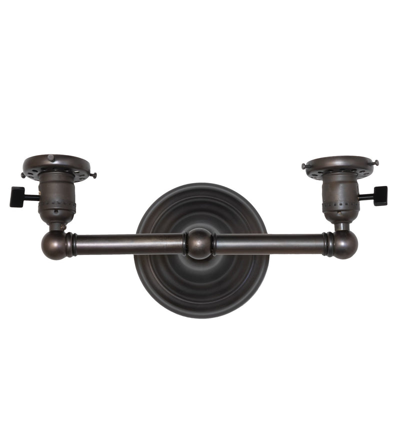 Meyda Tiffany 265187 Two Light Wall Sconce Hardware, Brass On Black