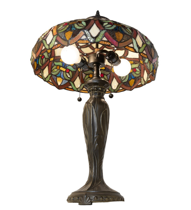 Meyda Tiffany 265254 Two Light Table Lamp, Antique