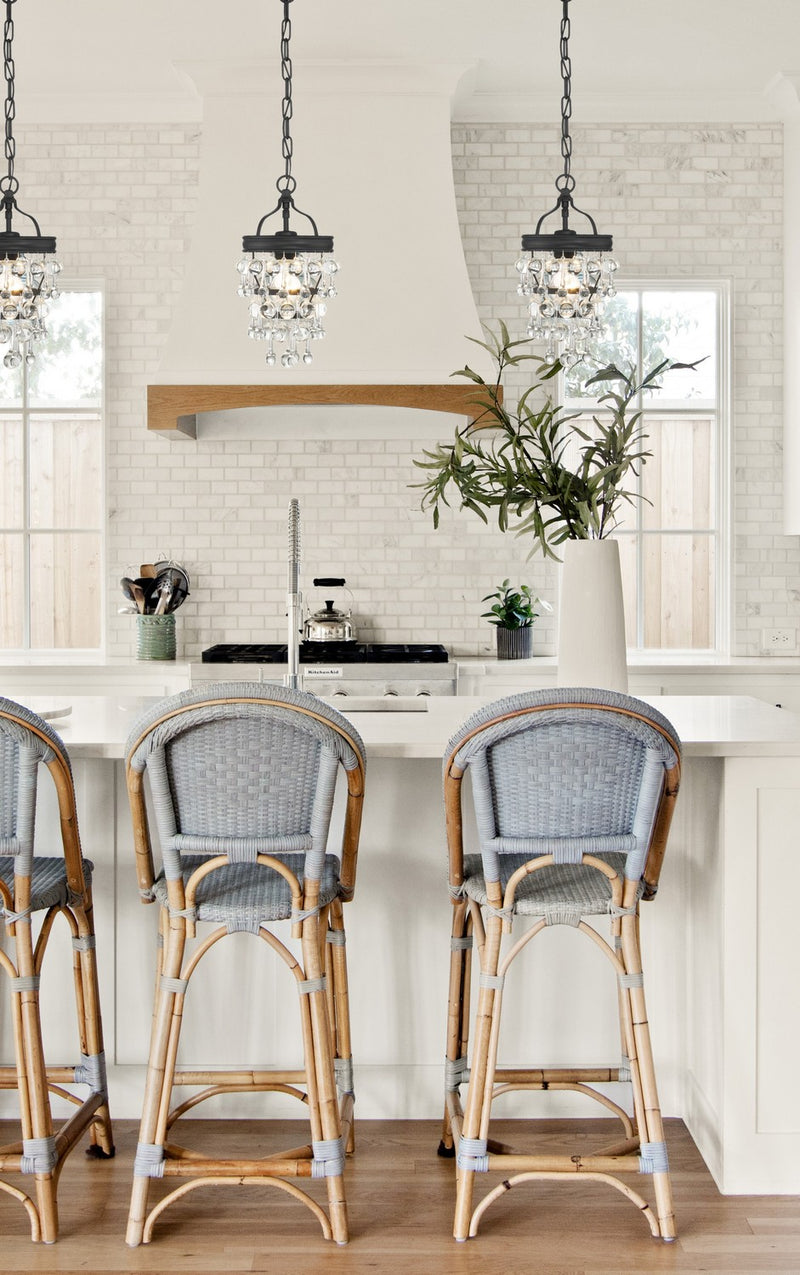 Crystorama 131-MK One Light Mini Chandelier, Matte Black