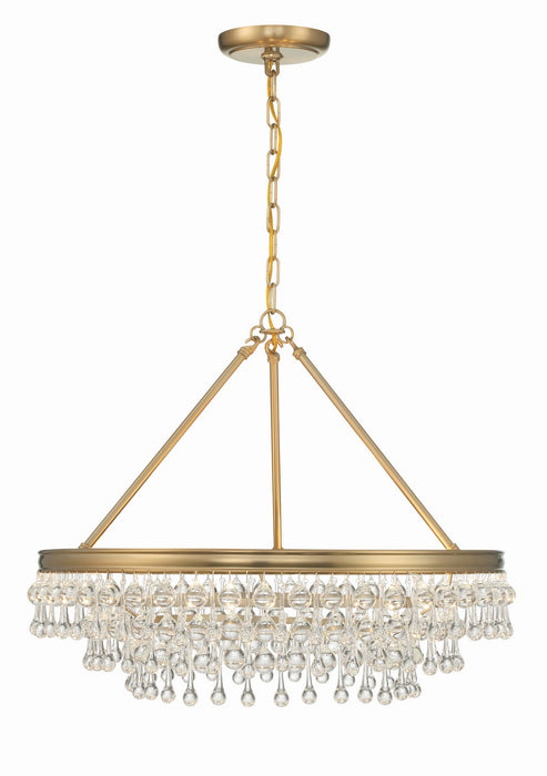 Crystorama 237-VG Six Light Chandelier, Vibrant Gold