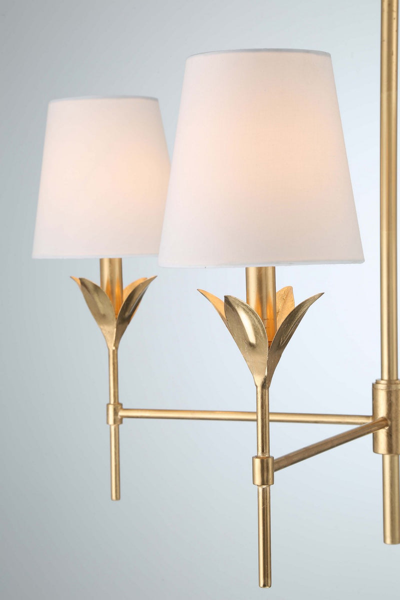 Crystorama 534-GA Four Light Chandelier, Antique Gold