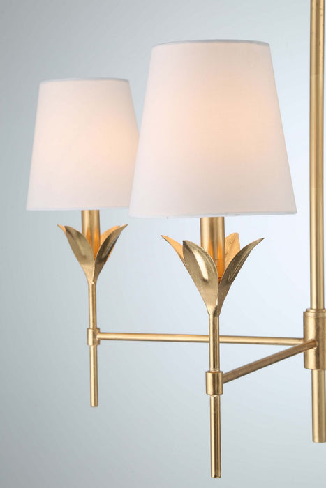 Crystorama 534-GA Four Light Chandelier, Antique Gold