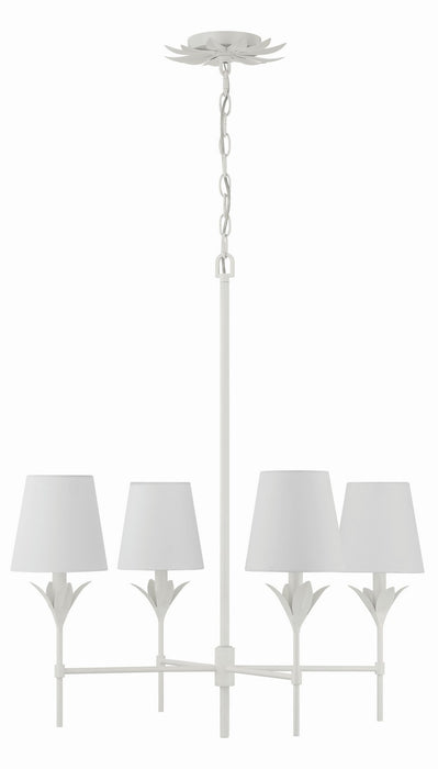 Crystorama 534-MT Four Light Chandelier, Matte White