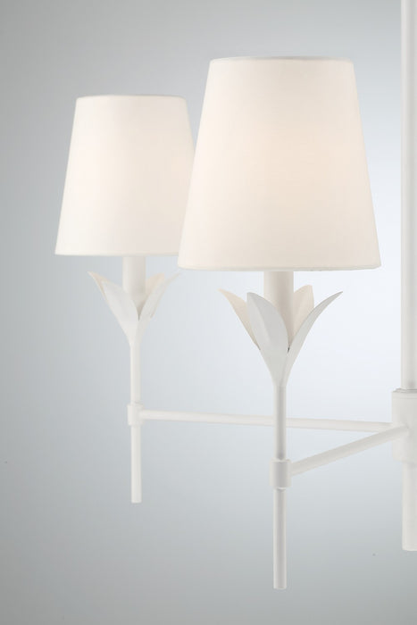 Crystorama 534-MT Four Light Chandelier, Matte White