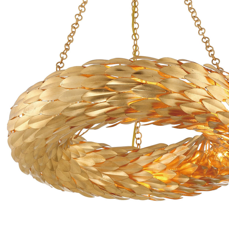 Crystorama 536-GA_CEILING Six Light Semi Flush Mount, Antique Gold