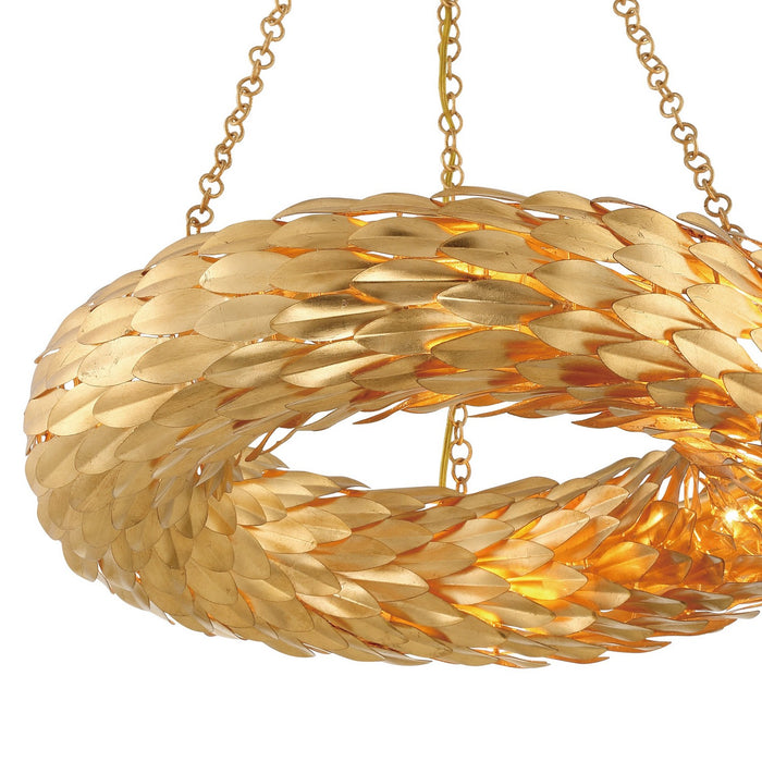 Crystorama 536-GA_CEILING Six Light Semi Flush Mount, Antique Gold