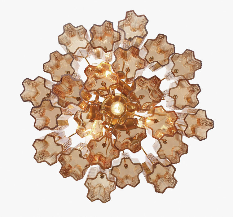 Crystorama ADD-300-AG-AM Four Light Chandelier, Aged Brass