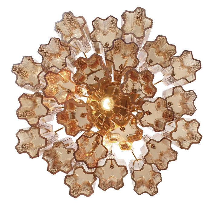 Crystorama ADD-300-AG-AM_CEILING Four Light Semi Flush Mount, Aged Brass