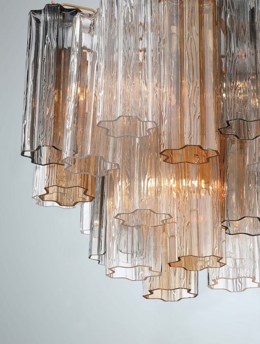 Crystorama ADD-300-AG-AU Four Light Chandelier, Aged Brass