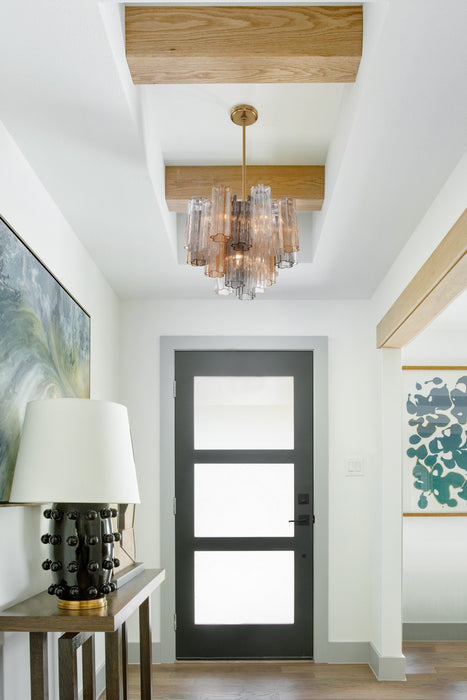 Crystorama ADD-300-AG-AU Four Light Chandelier, Aged Brass