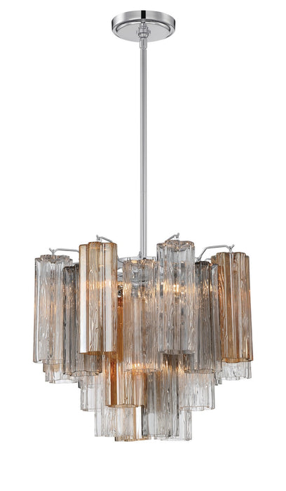 Crystorama ADD-300-CH-AU Four Light Chandelier, Polished Chrome