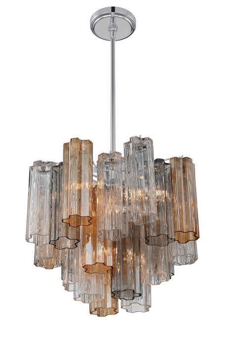 Crystorama ADD-300-CH-AU Four Light Chandelier, Polished Chrome