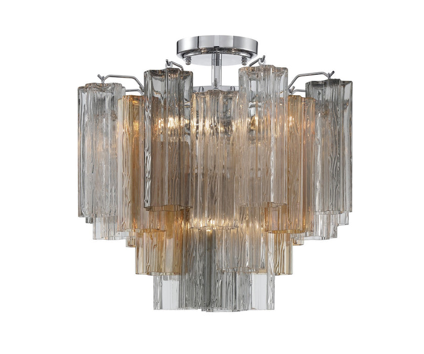Crystorama ADD-300-CH-AU_CEILING Four Light Semi Flush Mount, Polished Chrome