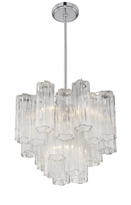 Crystorama ADD-300-CH-CL Four Light Chandelier, Polished Chrome