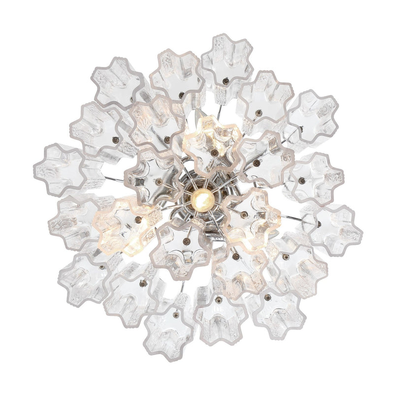 Crystorama ADD-300-CH-CL Four Light Chandelier, Polished Chrome