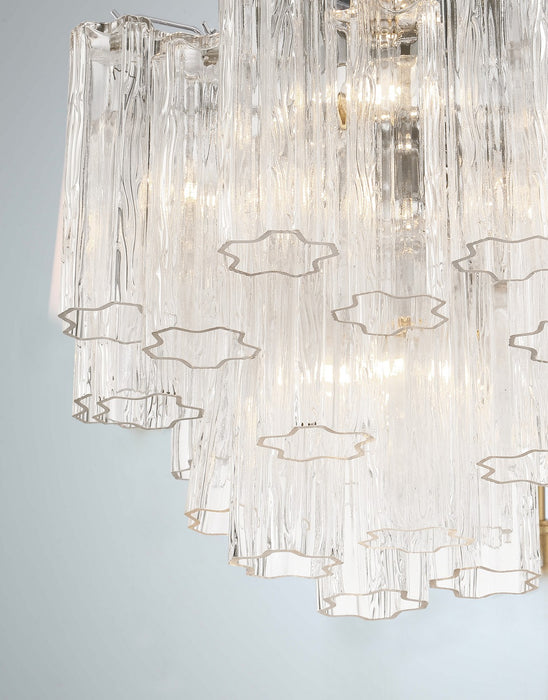 Crystorama ADD-300-CH-CL Four Light Chandelier, Polished Chrome