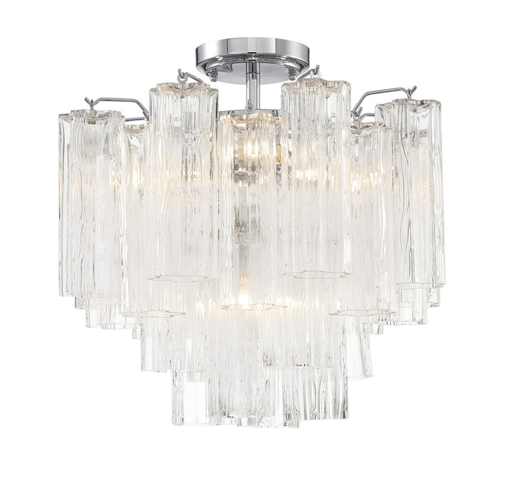 Crystorama ADD-300-CH-CL_CEILING Four Light Semi Flush Mount, Polished Chrome