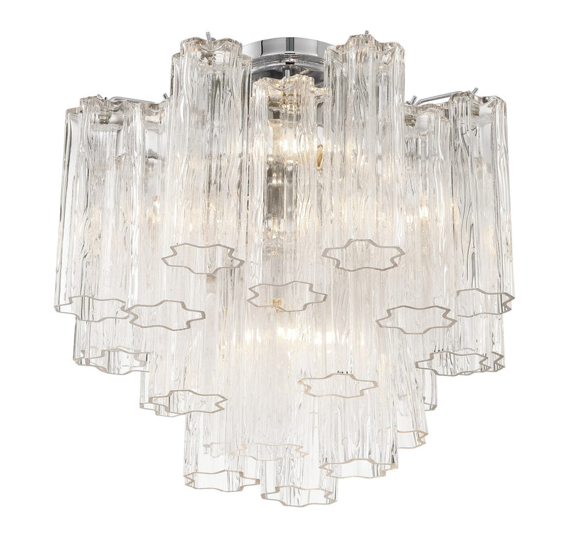 Crystorama ADD-300-CH-CL_CEILING Four Light Semi Flush Mount, Polished Chrome
