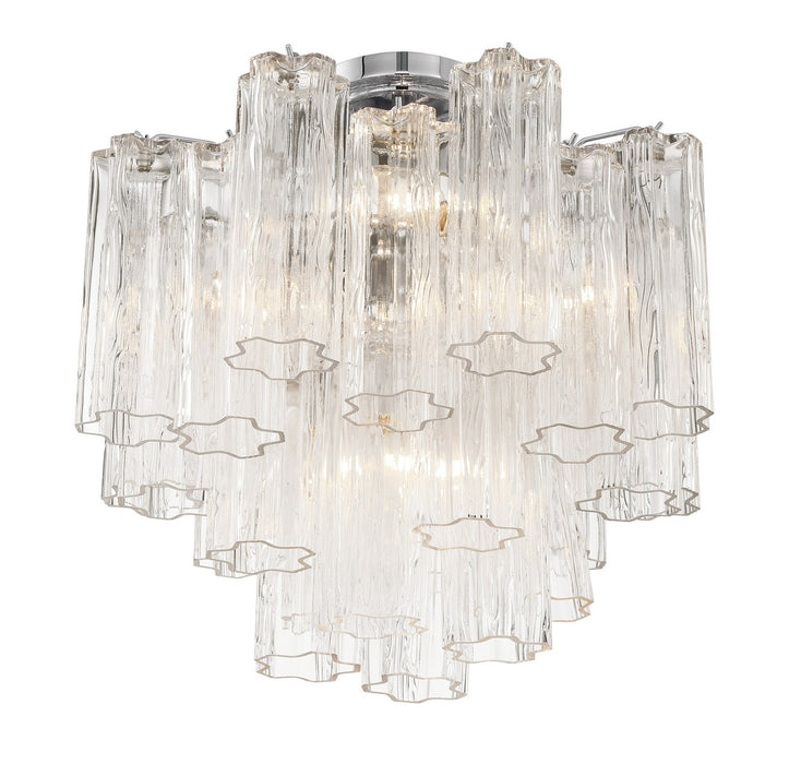 Crystorama ADD-300-CH-CL_CEILING Four Light Semi Flush Mount, Polished Chrome