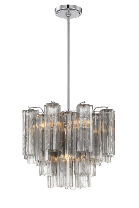 Crystorama ADD-300-CH-SM Four Light Chandelier, Polished Chrome