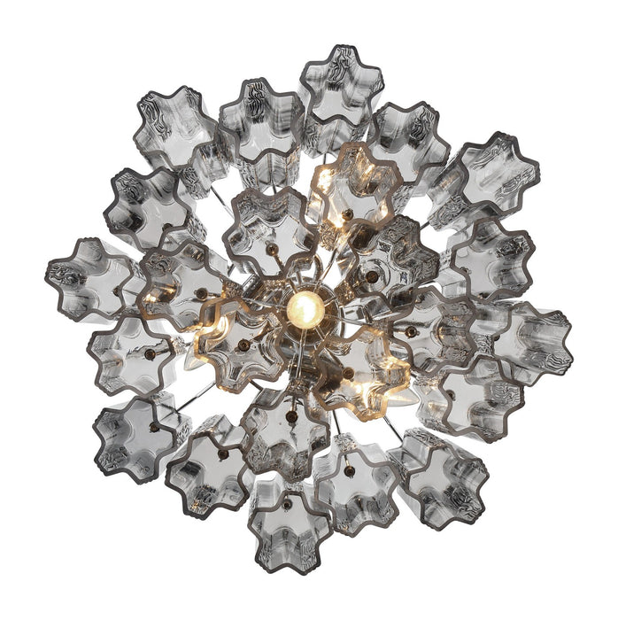 Crystorama ADD-300-CH-SM Four Light Chandelier, Polished Chrome