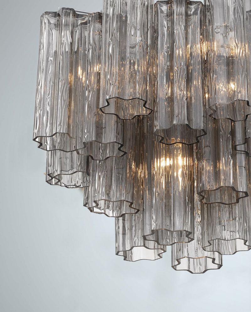 Crystorama ADD-300-CH-SM Four Light Chandelier, Polished Chrome
