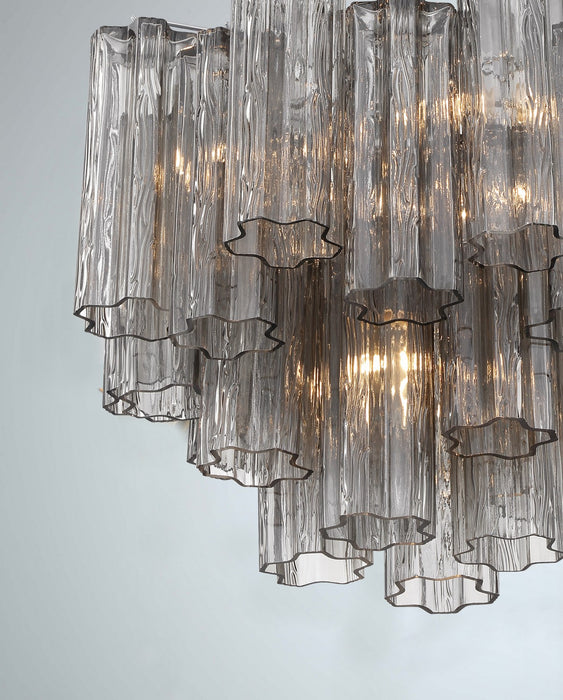 Crystorama ADD-300-CH-SM Four Light Chandelier, Polished Chrome