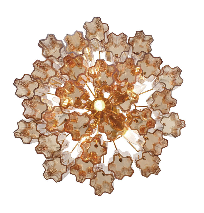 Crystorama ADD-306-AG-AM Six Light Chandelier, Aged Brass