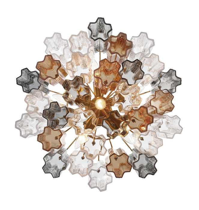 Crystorama ADD-306-AG-AU Six Light Chandelier, Aged Brass