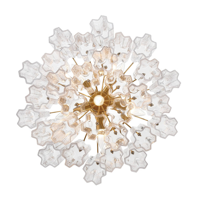 Crystorama ADD-306-AG-CL Six Light Chandelier, Aged Brass