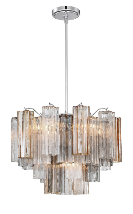 Crystorama ADD-306-CH-AU Six Light Chandelier, Polished Chrome