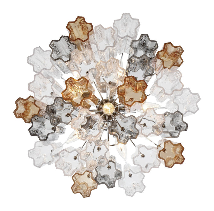 Crystorama ADD-306-CH-AU Six Light Chandelier, Polished Chrome