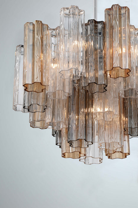 Crystorama ADD-306-CH-AU Six Light Chandelier, Polished Chrome