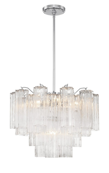 Crystorama ADD-306-CH-CL Six Light Chandelier, Polished Chrome