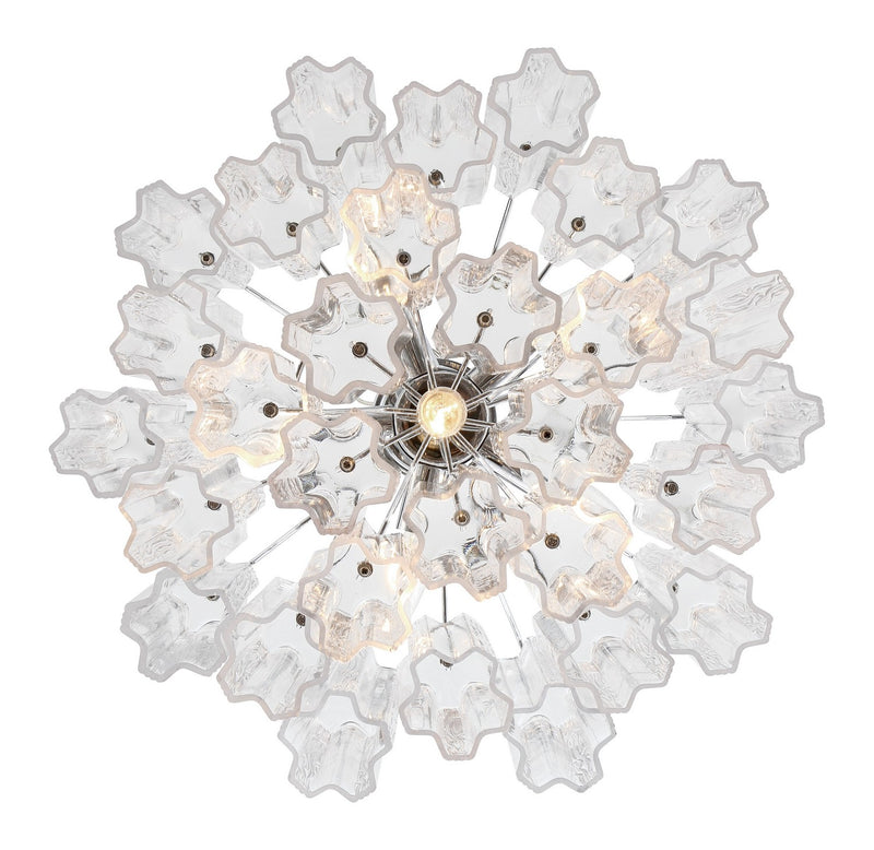 Crystorama ADD-306-CH-CL Six Light Chandelier, Polished Chrome