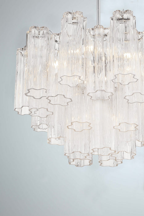 Crystorama ADD-306-CH-CL Six Light Chandelier, Polished Chrome